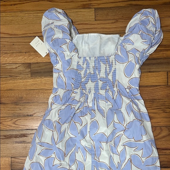 NWT A New Day Blue and White Smocked Dress - Picture 5 of 6